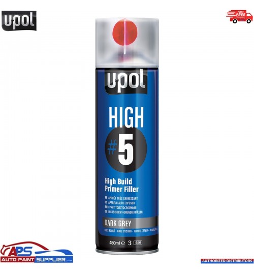 UPOL HIGH 5 HIGH BUILD PRIMER AEROSOL U-POL - DARK GREY